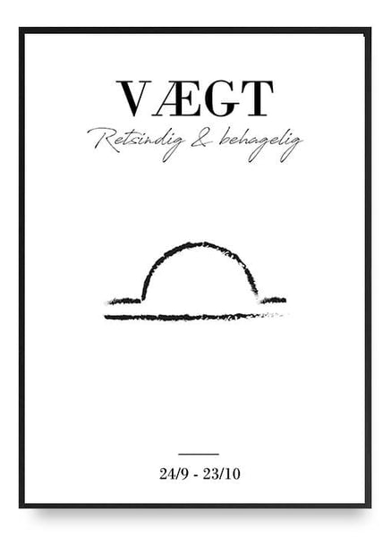 ok design Zodiac - Vægt Poster