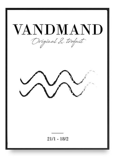 ok design Zodiac - Vandmand Poster