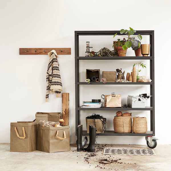 Ok Design Shelving Unit W. 4 Wheels Trolley Matte Black