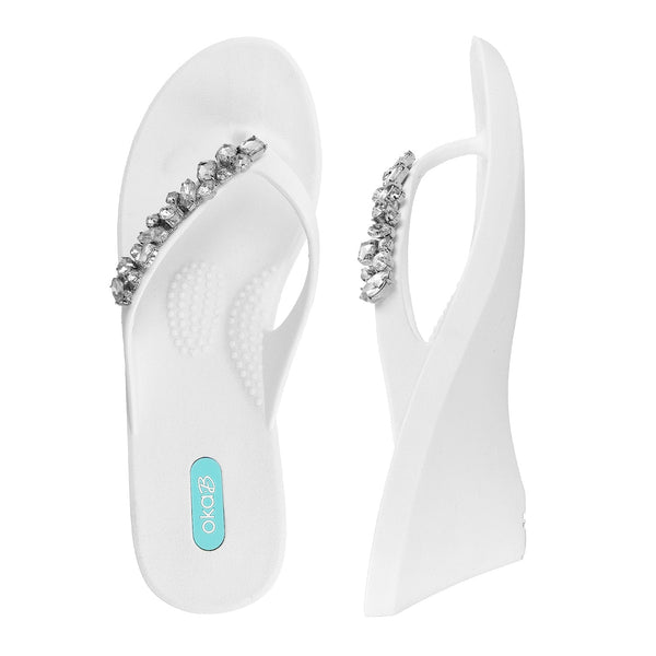 oka b Alexa Wedge Flip Flops