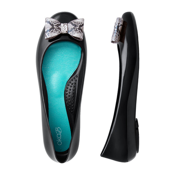 oka b Clea Shiny Ballet Flats