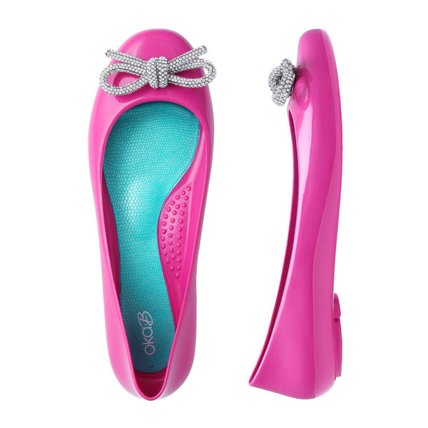 Oka B Scarlett Shiny Ballet Flats