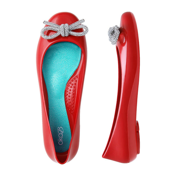 oka b Scarlett Shiny Ballet Flats