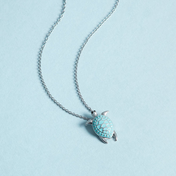 Oka B Silver Turtle Necklace