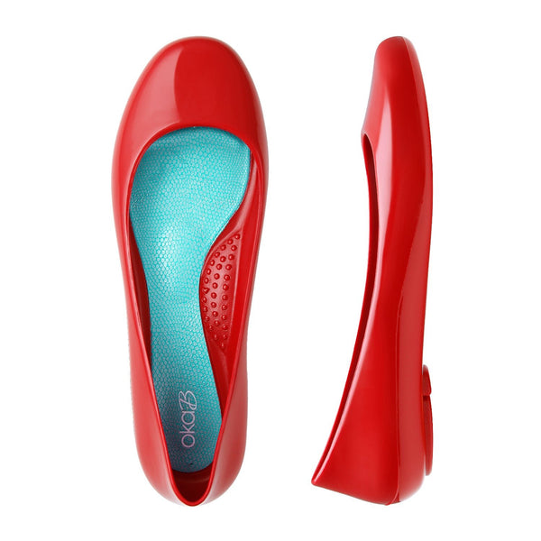 oka b Taylor Shiny Ballet Flats