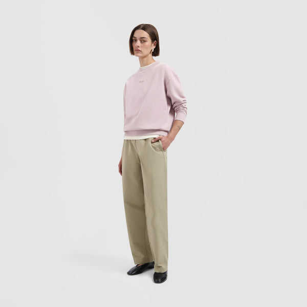 Olaf Hussein Essential Washed Crewneck Keepsake Lilac