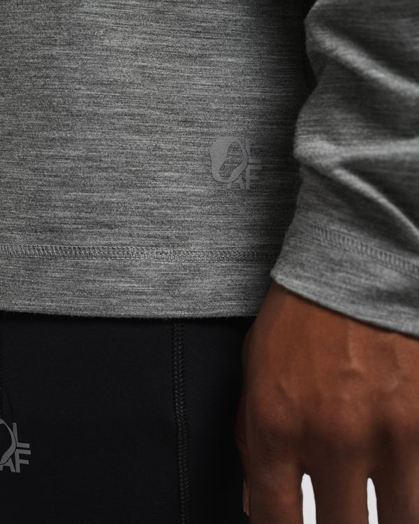 Olaf Hussein 10 Year Boxy LS Tee Charcoal