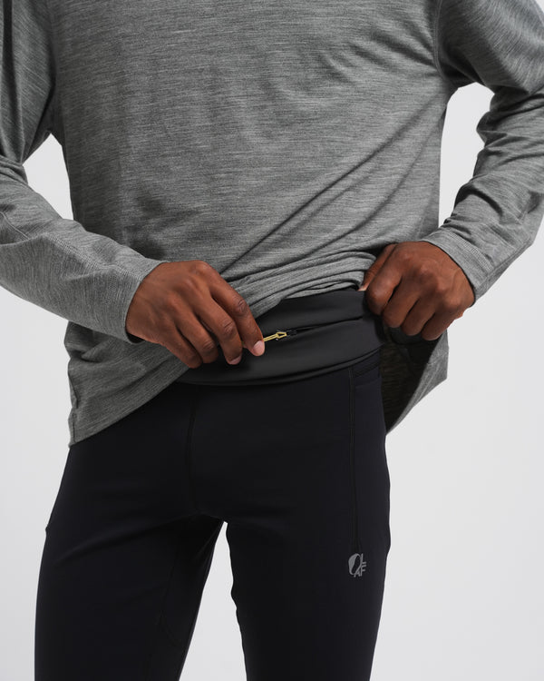 Olaf Hussein 10 Year Boxy LS Tee Charcoal