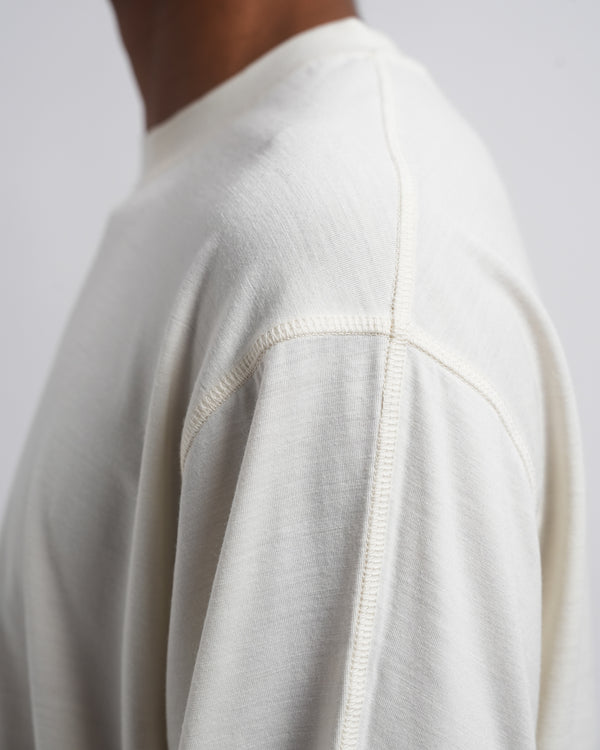 Olaf Hussein 10 Year Boxy LS Tee White