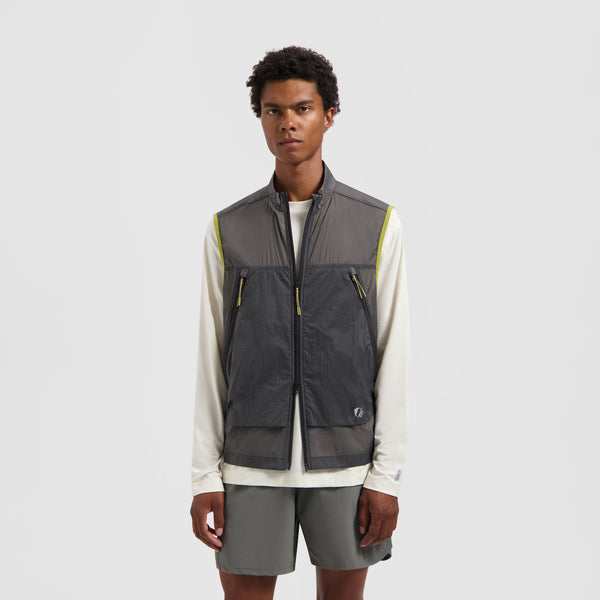 olaf hussein 10 Year Ripstop Gilet Granite Grey