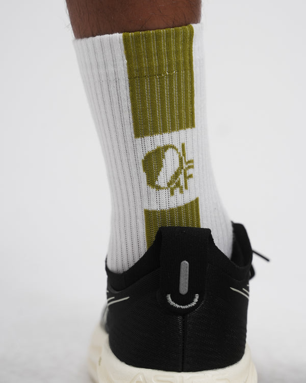 Olaf Hussein 10 Year Socks Optical White / Willow