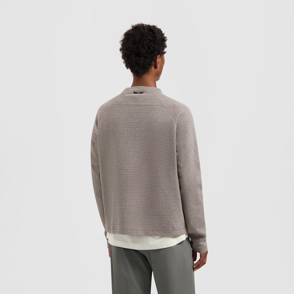 Olaf Hussein 10 Year Textured Crewneck Greige
