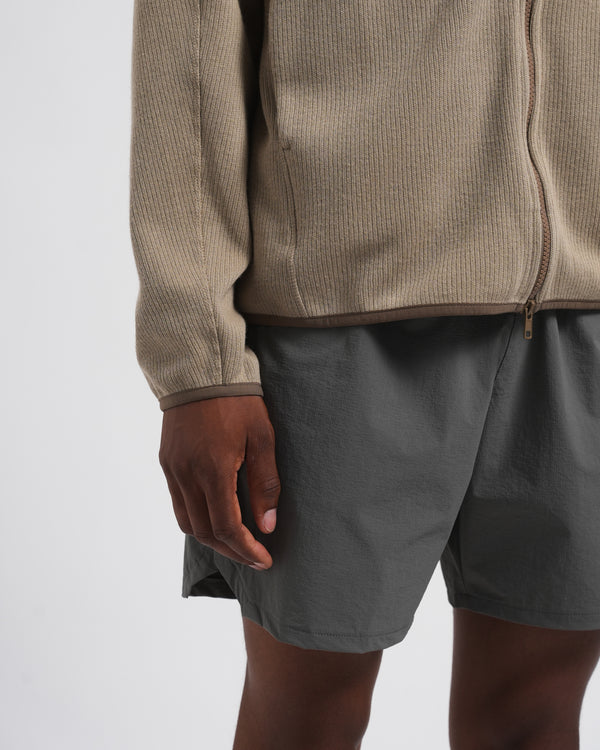 Olaf Hussein 10 Year Textured Zip Mock Greige