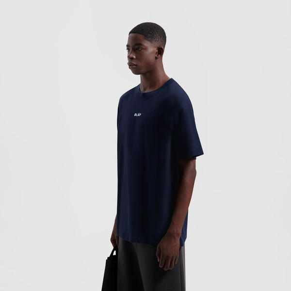 Olaf Hussein Block Tee Navy