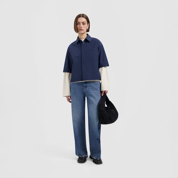 Olaf Hussein Boxy SS Shirt Navy