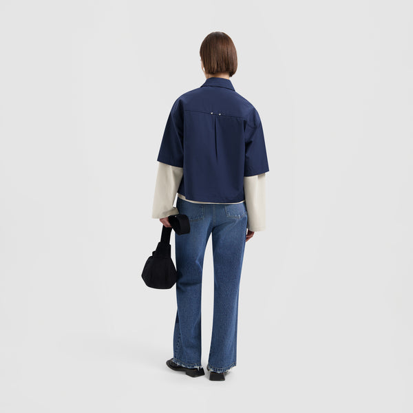 Olaf Hussein Boxy SS Shirt Navy