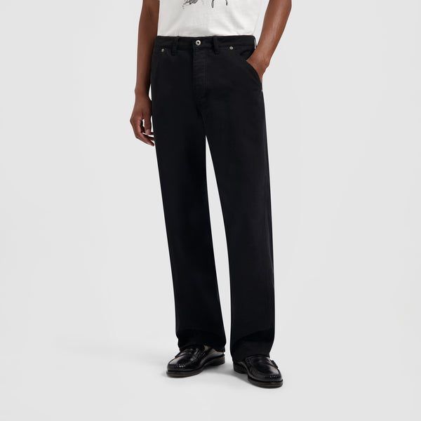 olaf hussein Brushed Twill Denim Pant Black