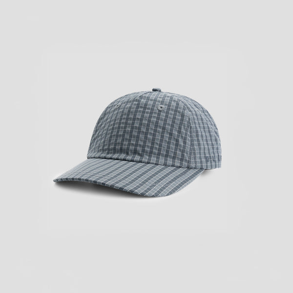 olaf hussein Checked 5 Panel Cap Navy