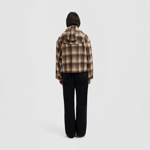 Olaf Hussein Checked Cropped Jacket Hot Fudge