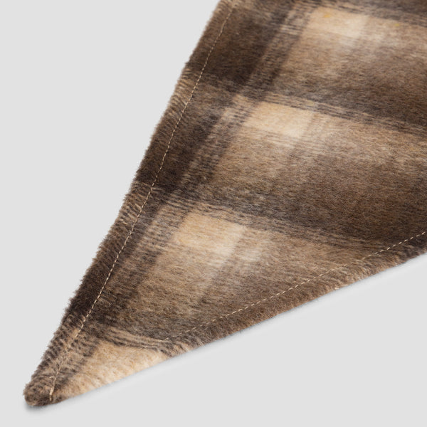 Olaf Hussein Checked Hooded Scarf Hot Fudge