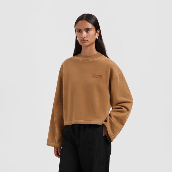 olaf hussein Contrast Retro Logo Crewneck Foxtrot