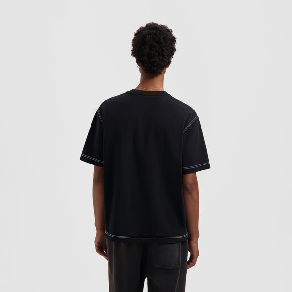 Olaf Hussein Contrast Signature Tee Black