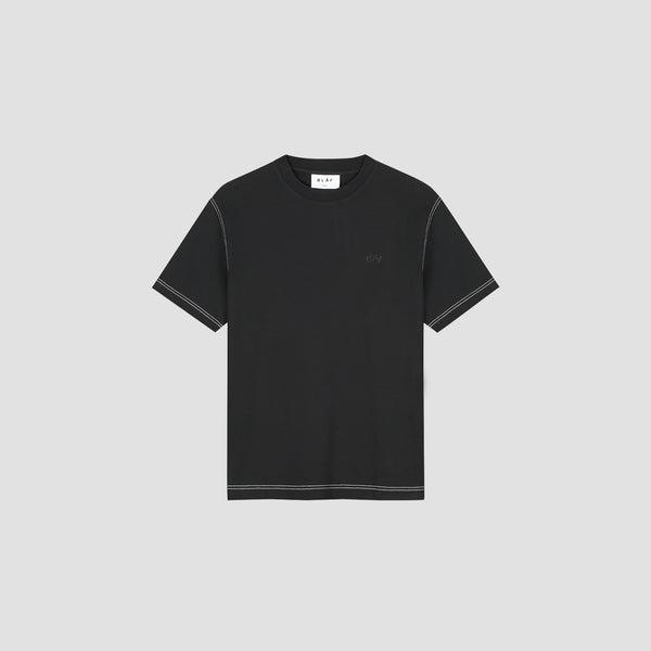 Olaf Hussein Contrast Signature Tee Black