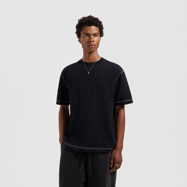 olaf hussein Contrast Signature Tee Black