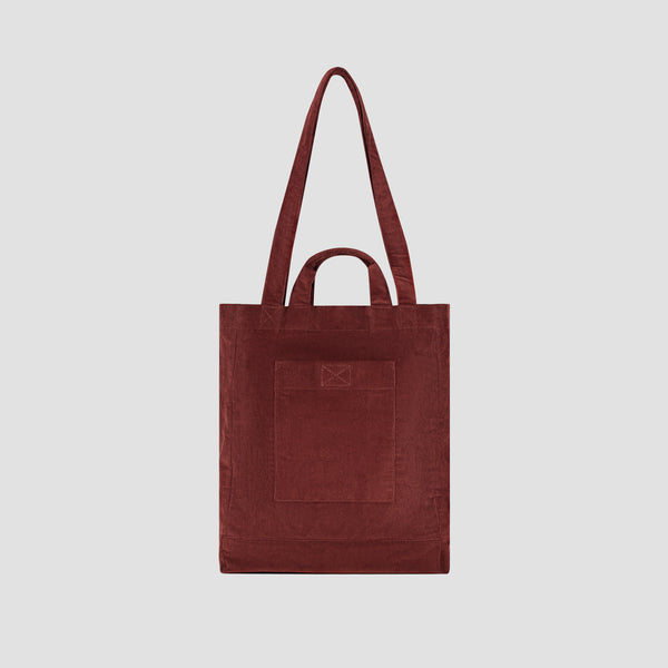 Olaf Hussein Corduroy Tote Bag Rum Raisin