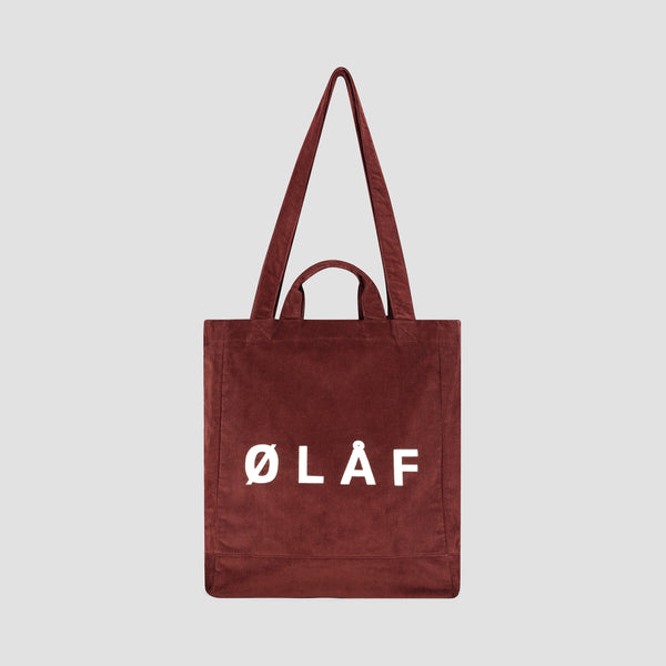 olaf hussein Corduroy Tote Bag Rum Raisin