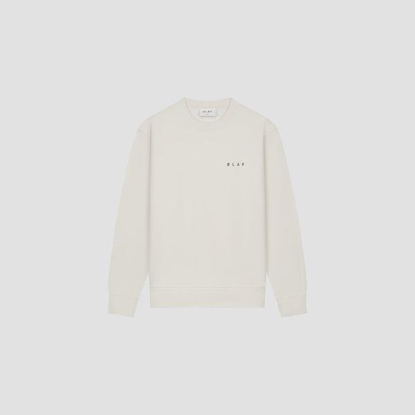 olaf hussein Crafted Face Crewneck Off-White