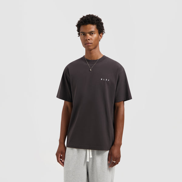 Olaf Hussein Crafted Face Tee Charcoal