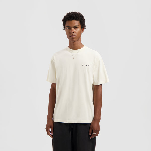 Olaf Hussein Crafted Face Tee Off-White