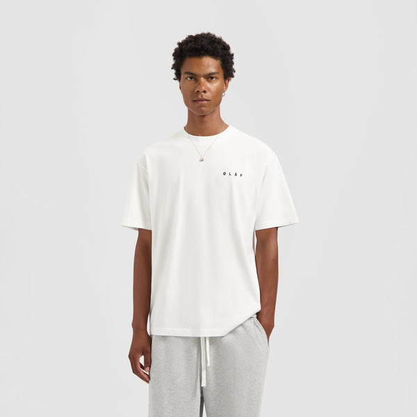 Olaf Hussein Crafted Friends Tee Optical White