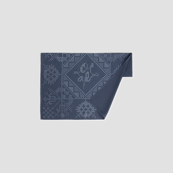 Olaf Hussein Crafted Monogram Bandana Navy