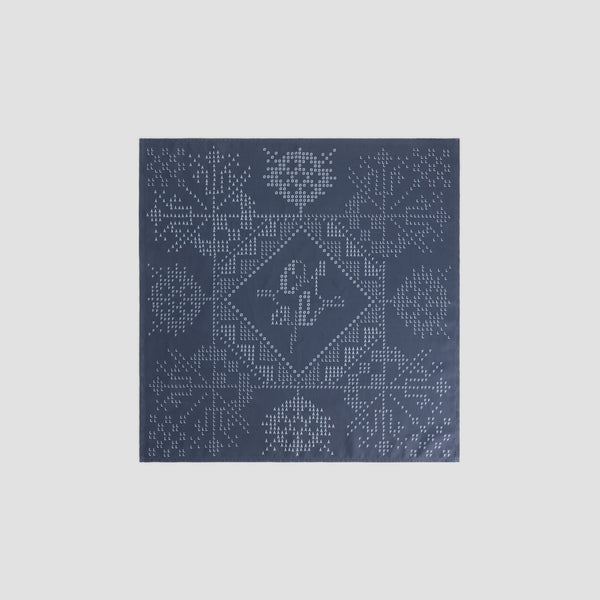 olaf hussein Crafted Monogram Bandana Navy