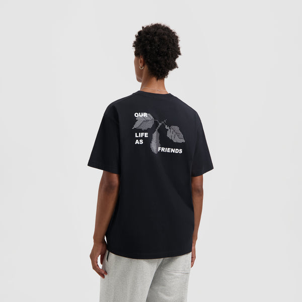 olaf hussein Crafted Pear Tee Black