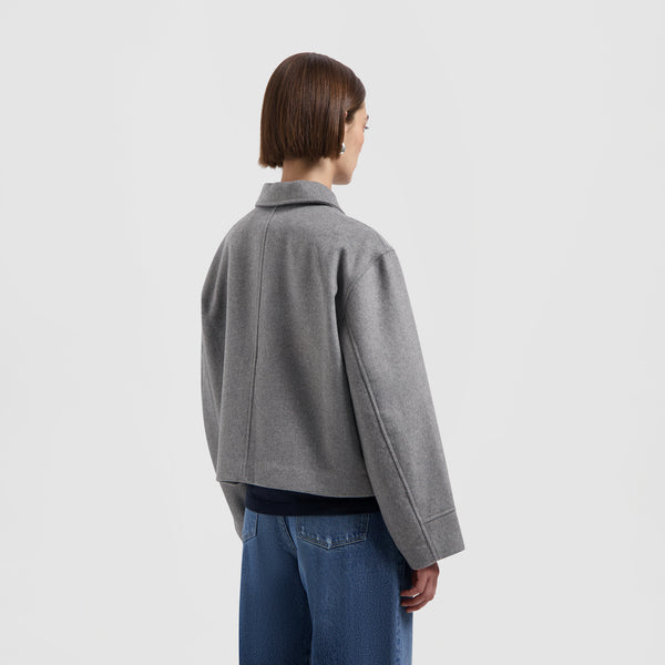Olaf Hussein Cropped Jacket Heather Grey