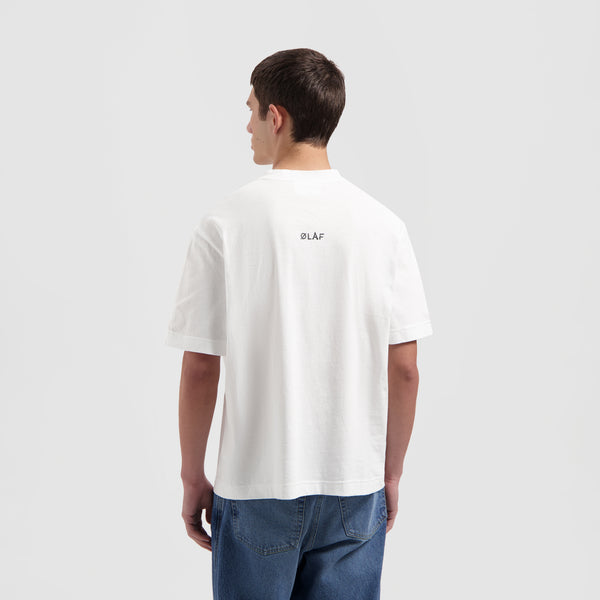 Olaf Hussein Essential Tee Optical White