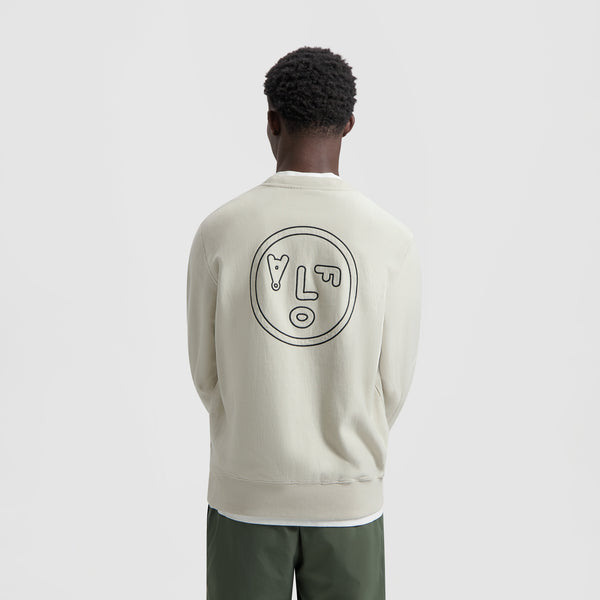 Olaf Hussein Face Crewneck Cement