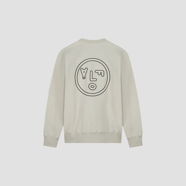 Olaf Hussein Face Crewneck Cement