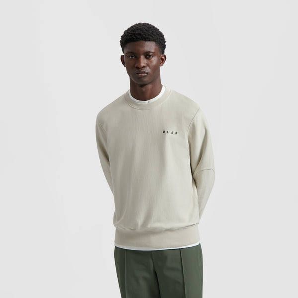 olaf hussein Face Crewneck Cement