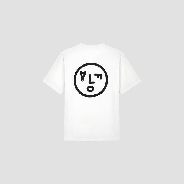 Olaf Hussein Face Tee Optical White