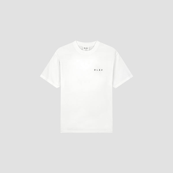 Olaf Hussein Face Tee Optical White