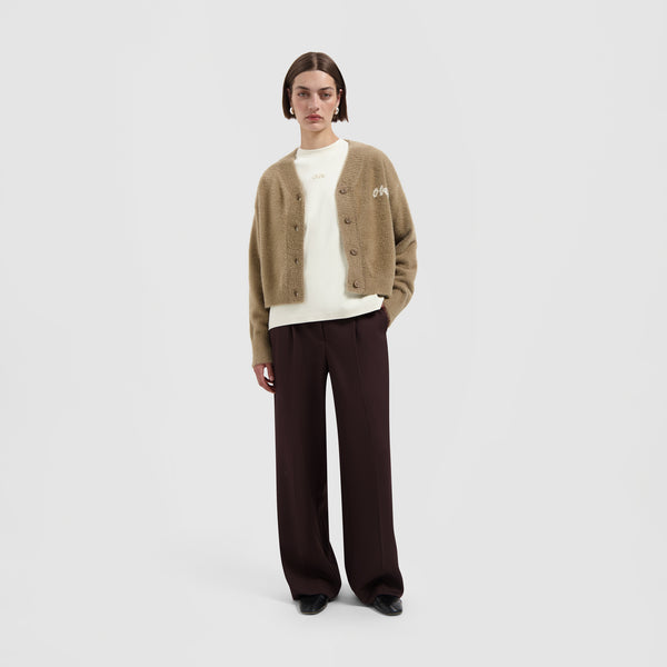 Olaf Hussein Fluffy Script Logo Cardigan Starfish