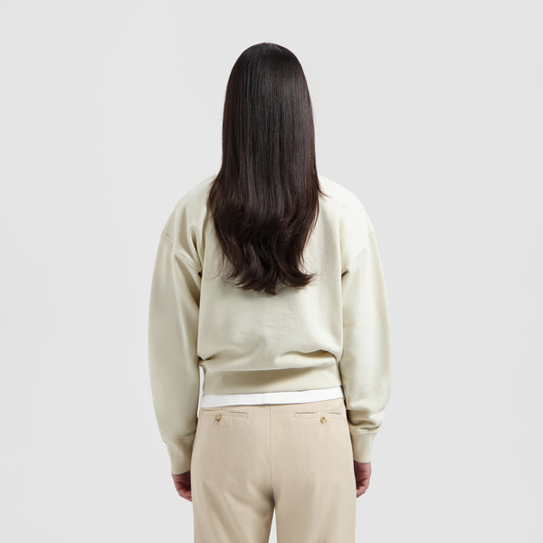 Olaf Hussein Half Zip Sweatshirt Off White