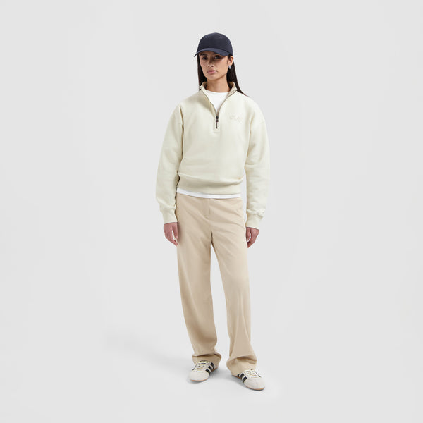 Olaf Hussein Half Zip Sweatshirt Off White