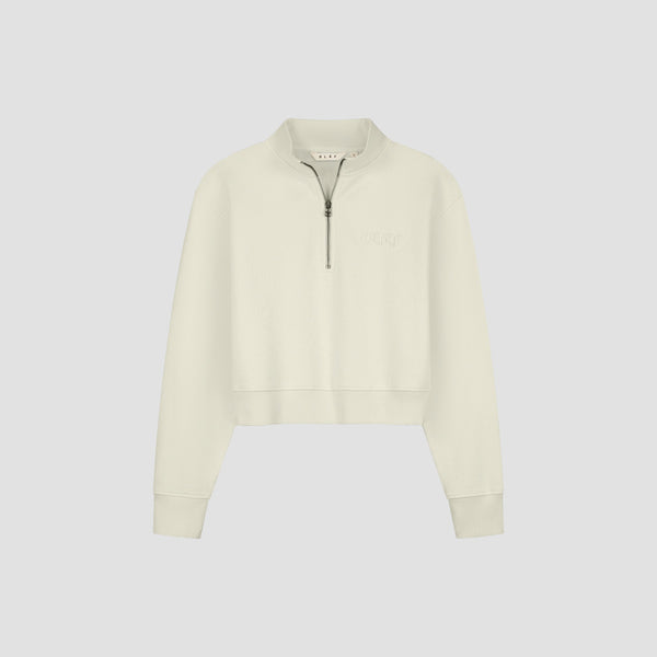 Olaf Hussein Half Zip Sweatshirt Off White