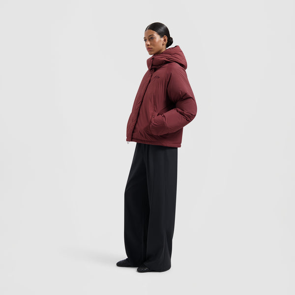 olaf Hussein Hooded Puffer Jacket Rum Raisin