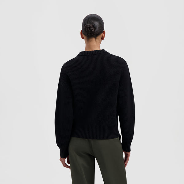 Olaf Hussein Knitted Zip Cardigan Black